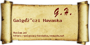 Galgóczi Havaska névjegykártya